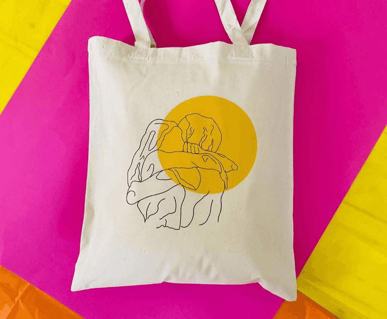 These hand-printed tote bags are a summer staple and will help some great causes