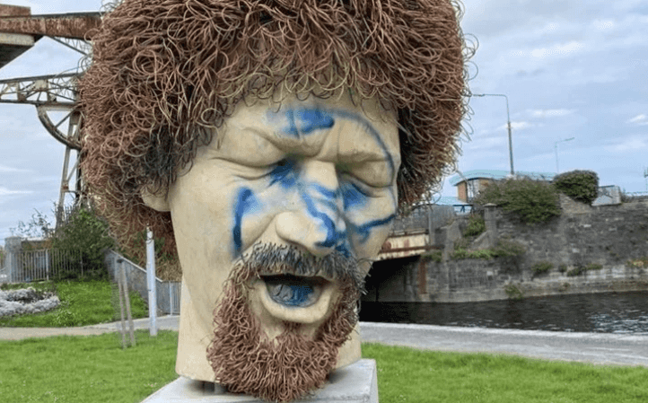 The Luke Kelly bust has been vandalised for a seventh time