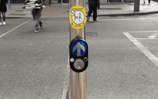 These contactless pedestrian buttons are being rolled out around the city