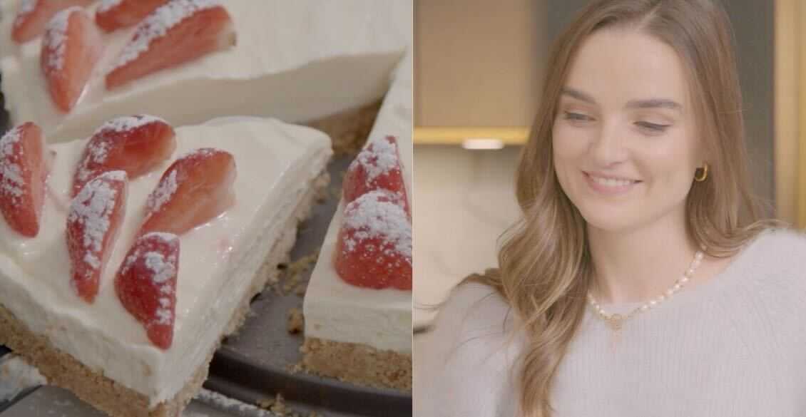 WATCH: Niamh O’Sullivan puts her baking skills to the test with this delicious Philadelphia Strawberry Cheesecake recipe