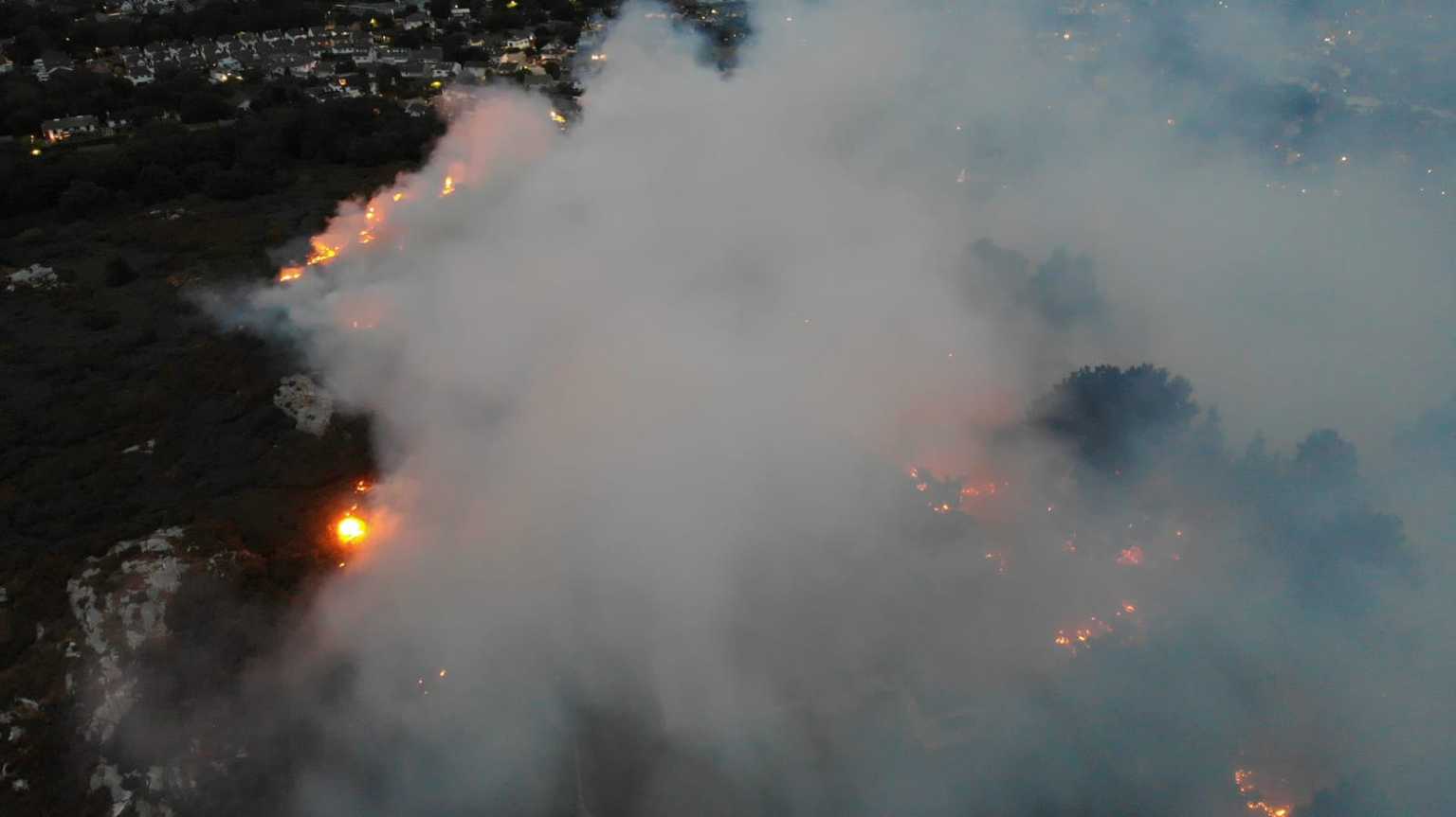 Two firefighters hospitalised fighting southside gorse blaze