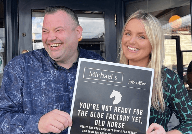 ‘You’re not ready for the glue factory yet’ – Michael’s begin elderly recruitment campaign