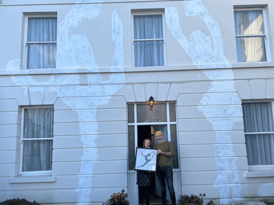 Ballerina mural in Sandycove now removed, but you can buy a print version