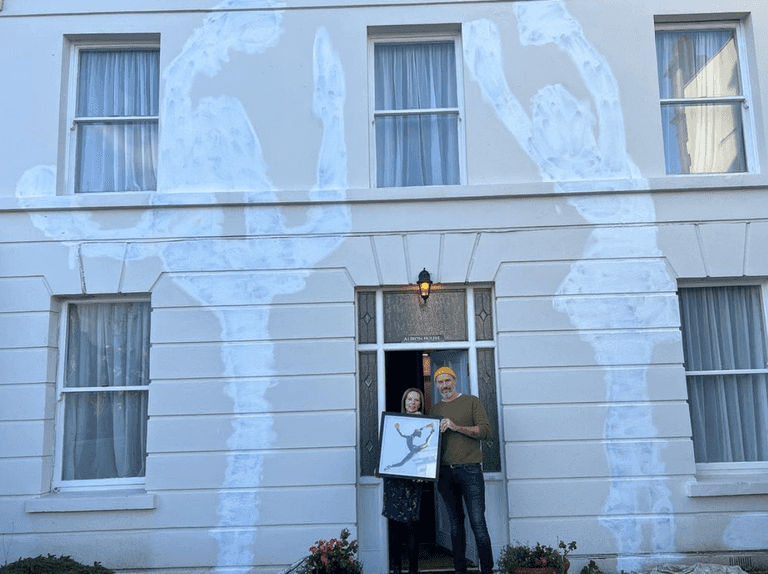 Ballerina mural in Sandycove now removed, but you can buy a print version
