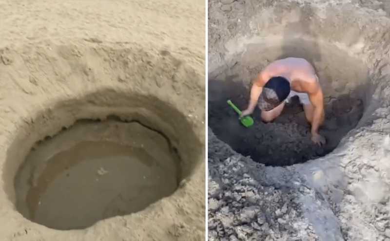 ‘Meteor crater’ discovered on Portmarnock beach actually hole dug by two lads