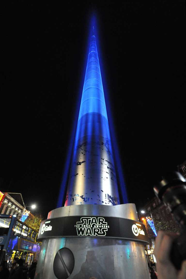 That Time Dublin Turned the Spire Into a Giant Lightsaber and Forgot to Charge Disney a Cent