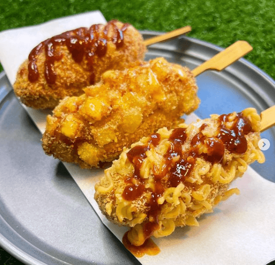 This Korean takeaway is doing ramen crust corn dogs!