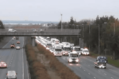 Truckers and hauliers holding Dublin protest in response to fuel costs