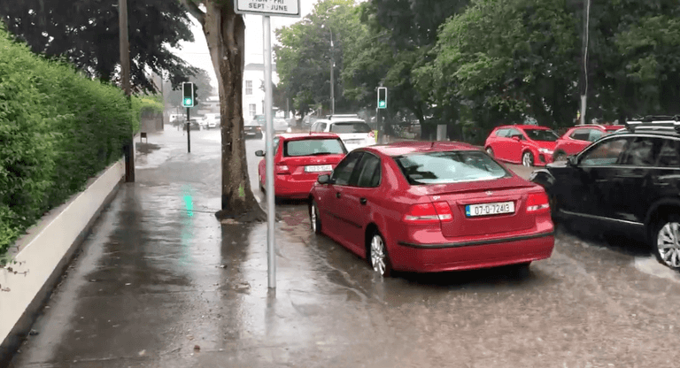 WATCH: Heavy rainfall has resulted in flooding in Malahide WATCH: Heavy rainfall has resulted in flooding in Malahide