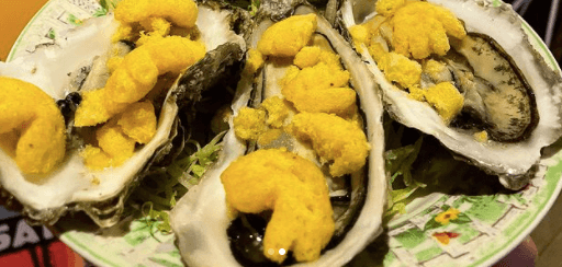 Oysters and WHAT? We’re very intrigued by this combo from Happy Endings Oysters and WHAT? We’re very intrigued by this combo from Happy Endings