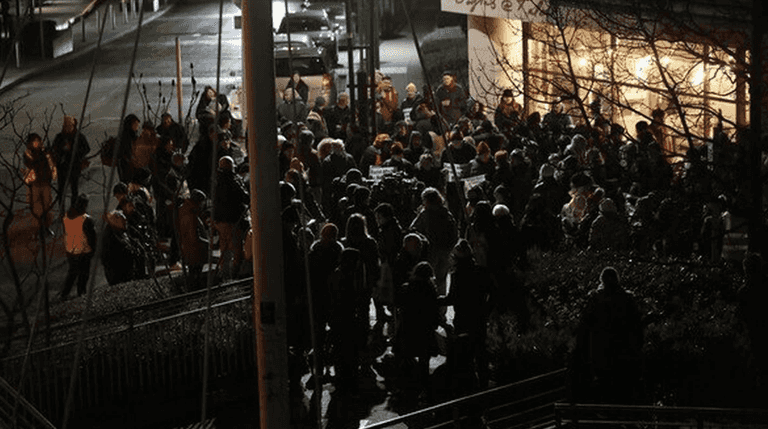 Ashtown holds anti-racism protest following attack on migrant camp Ashtown holds anti-racism protest following attack on migrant camp