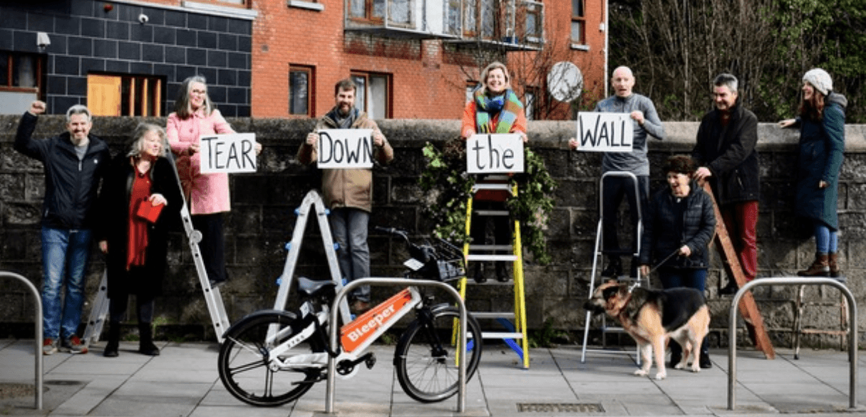 Inchicore locals are appealing for wall obstructing Camac River view to be taken down