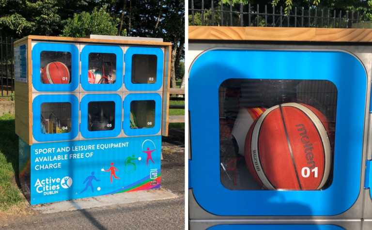 Lockers offering free sports equipment launched in parks across Dublin Lockers offering free sports equipment launched in parks across Dublin